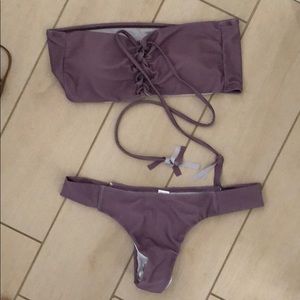 Strapless Lavendar Bikini